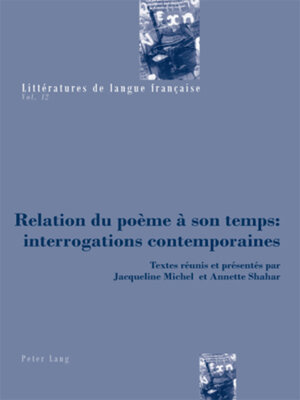 cover image of Relation du poème à son temps